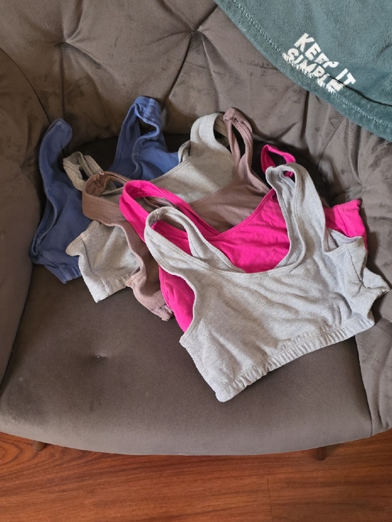 Fruit of the Loom Other - Everyday Comfort Wireless Bralette - Pink, Gray, Blue, Brown/Mauve